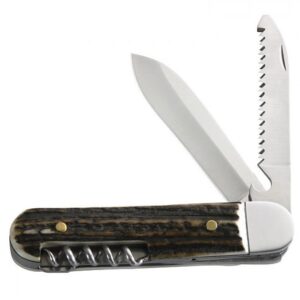 Herbertz jagtkniv 7,8 cm m/ægte hornskaller