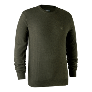 Deerhunter Kingston Strik med rund hals Green Melange 2XL