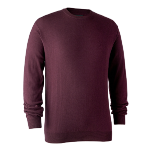 Deerhunter Kingston Strik med rund hals Burgundy 2XL