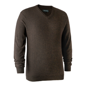 Deerhunter Kingston Striktrøje med V-hals Dark Elm 2XL