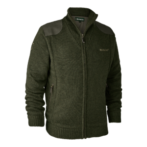 Deerhunter Carlisle Strik Cardigan med stormliner Green Melange 2XL