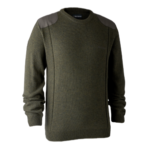 Deerhunter Sheffield Strik med rund hals Green Melange 2XL