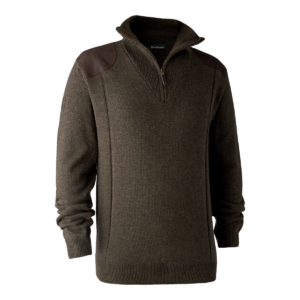 Deerhunter Sheffield Strik med lynlås hals Dark Elm 2XL