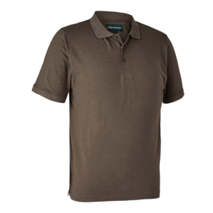 Deerhunter Gunnar Poloshirt Brown Leaf Melange 2XL