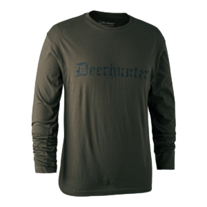 Deerhunter Logo T-Shirt med lange ærmer Bark Green 4XL